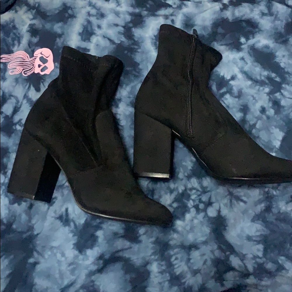 Black Suede Booties